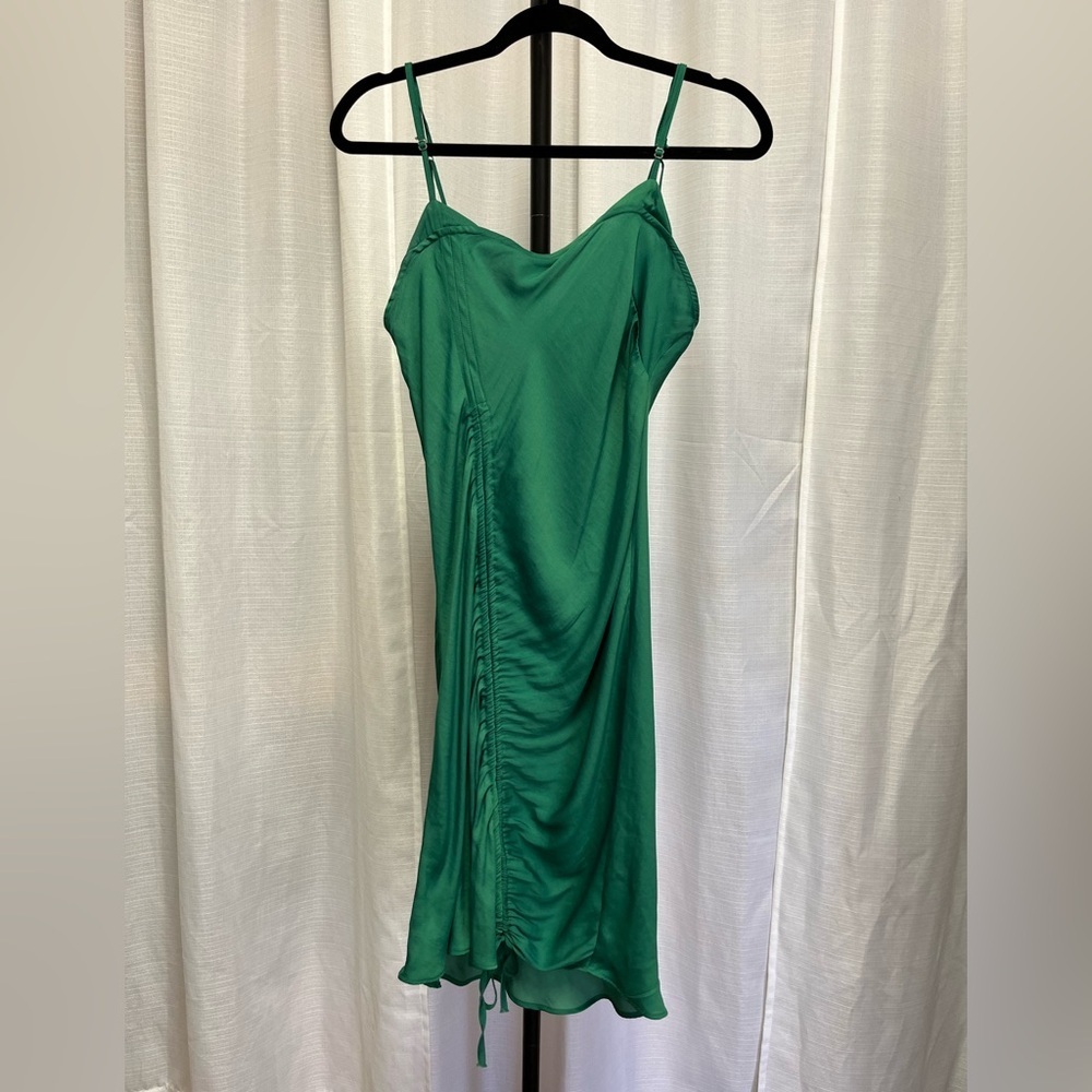 Free People's Intimately emerald green satin dress is "Be My Mini Slip" | XL